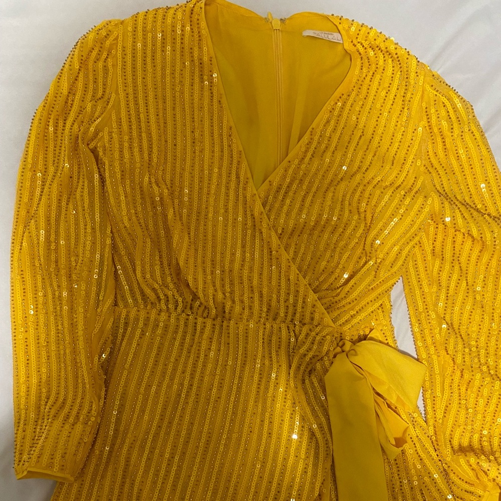 Maison Talulah mini mustard dress